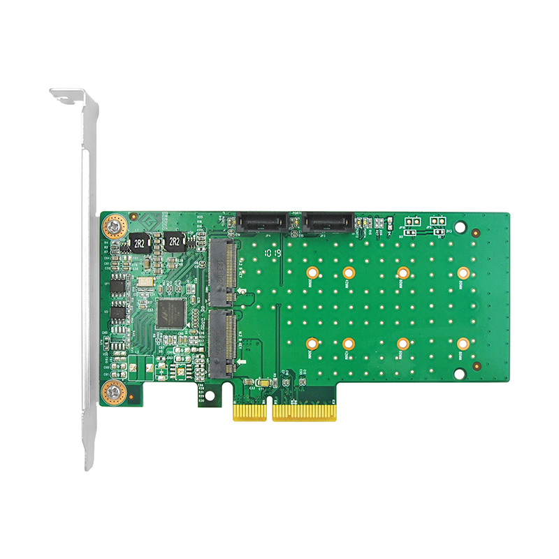 LRST9630-2M2S 6Gb PCIe x4 转 双口M.2 + 双口SATA