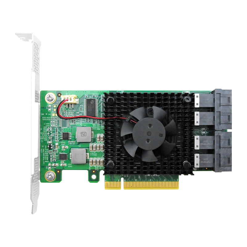 LRNV9347L-4I PCI Express 3.0 x8 to 4 x U.2 (SFF-8643) NVMe Switch Adapter