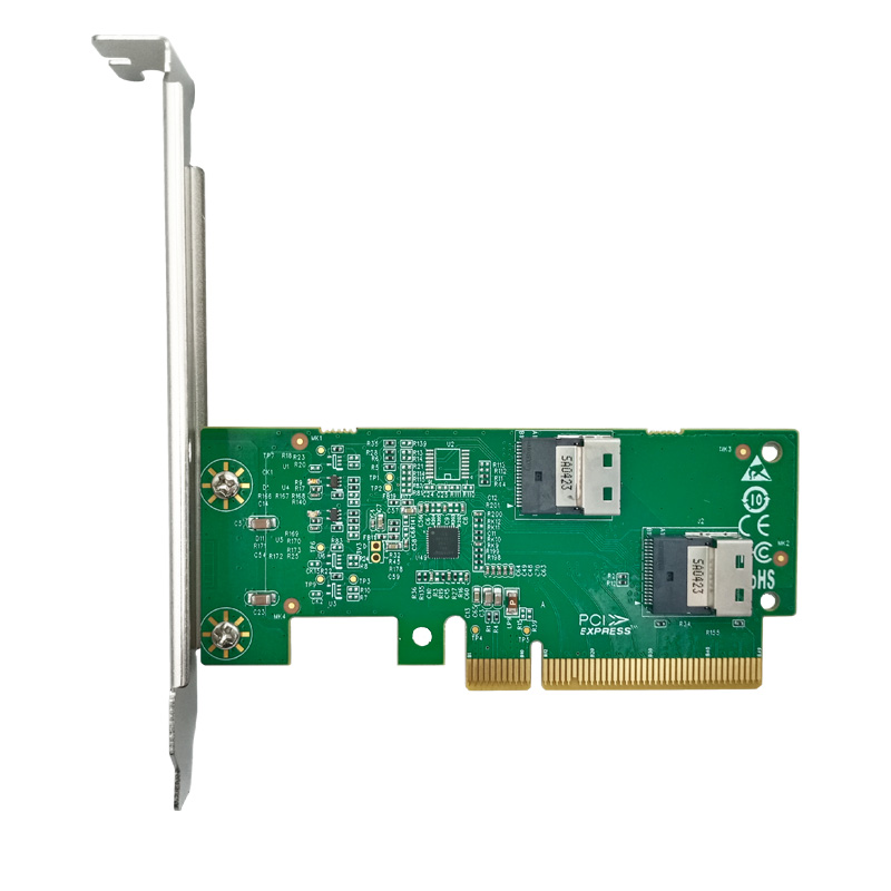 LRNV9F12 PCI Express 4.0 x8 to Two SlimSAS SFF-8654 4i Adapter