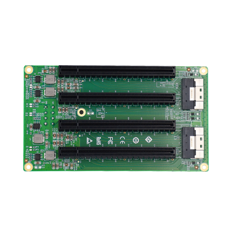 LRFCF944 2 Port SFF-8654 to 4 PCIe x16 Slot Adapter